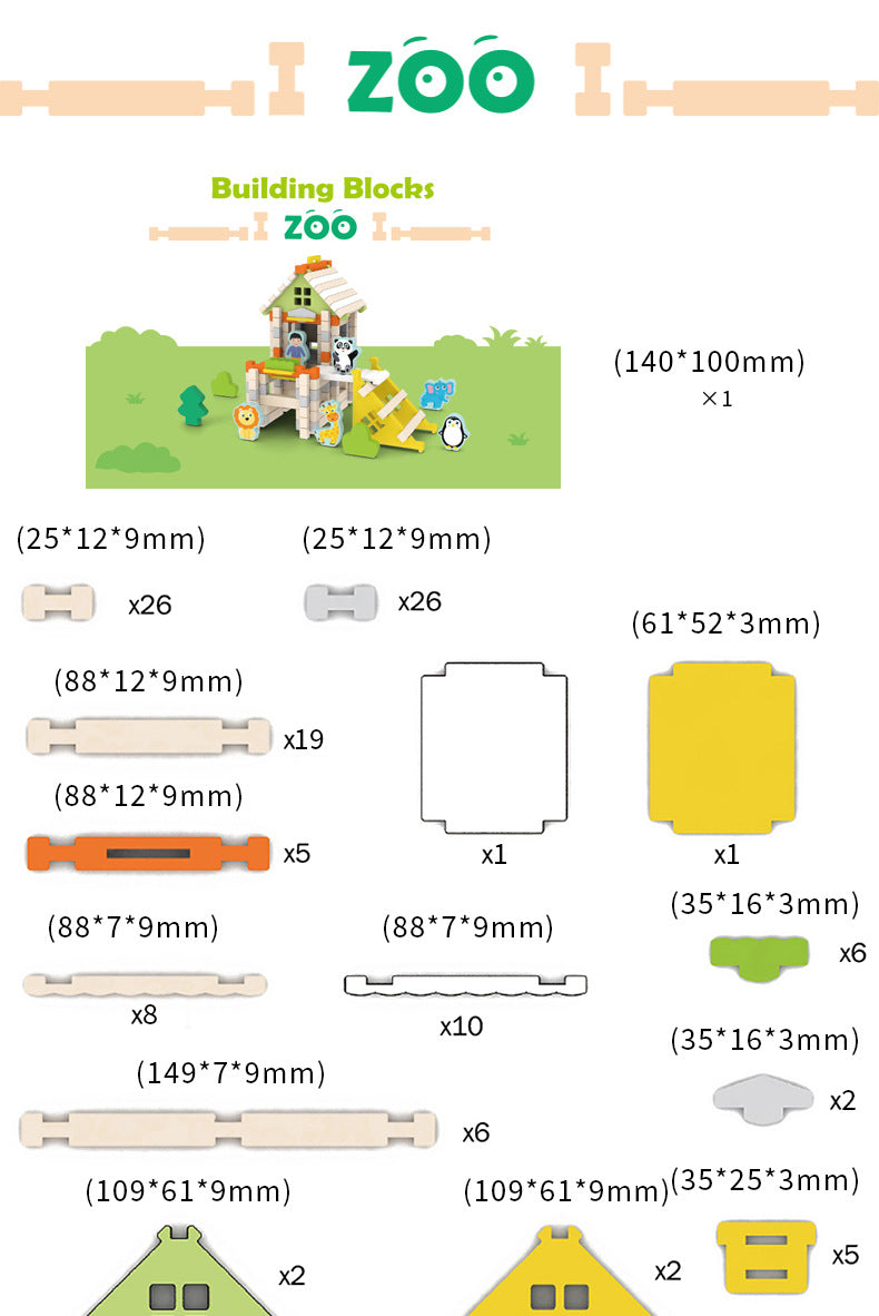 Little Architect Wooden Village Building Sets