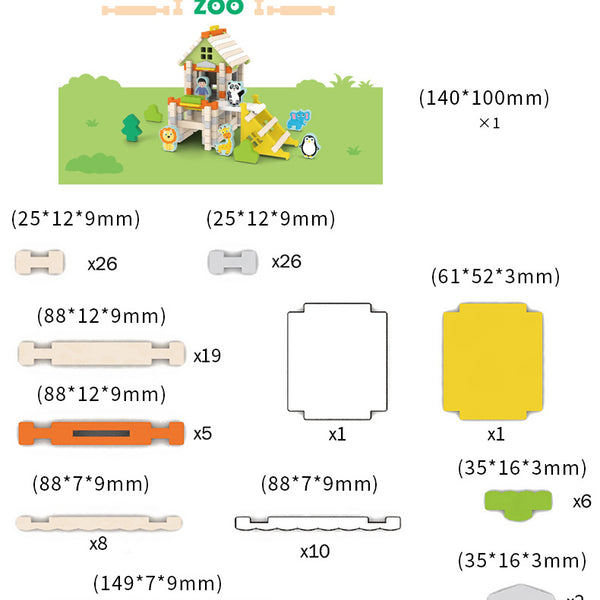 Little Architect Wooden Village Building Sets