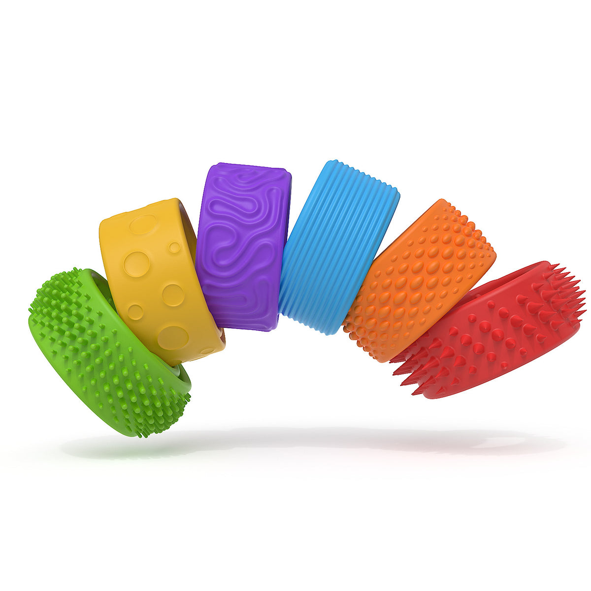 Sensory Slap Bracelets – 6-Pack of Textured Fidget Toys for Kids