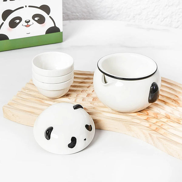 Portable Panda Travel Tea Set with Gift Box