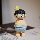 Hand-Carved Wooden Prince & Princess Set FantastiKurios