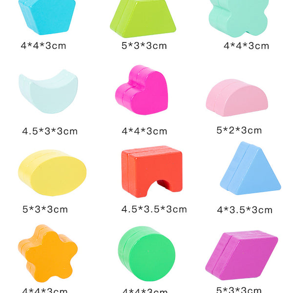 Wooden Rainbow Shape Sorter & Sensory Box