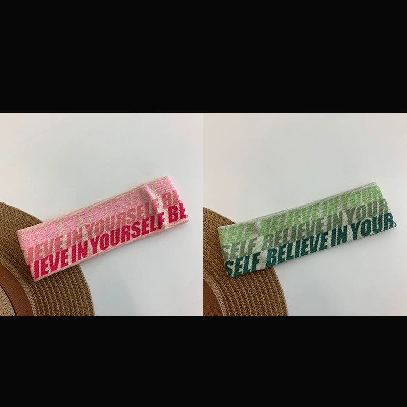Sporty Lettered Elastic Headband