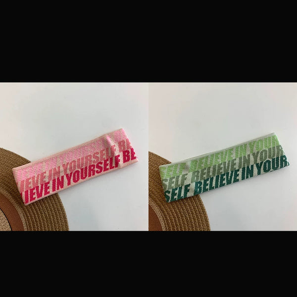 Sporty Lettered Elastic Headband