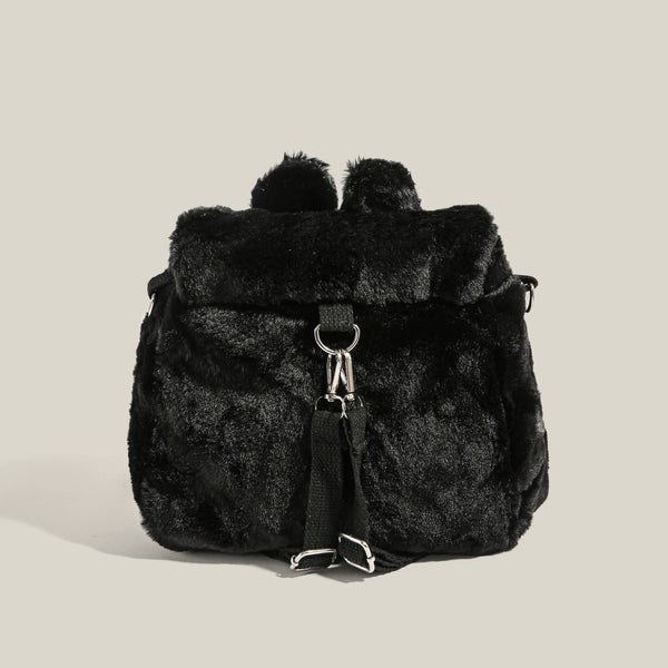 Anderson Cat Embroidered Plush Backpack