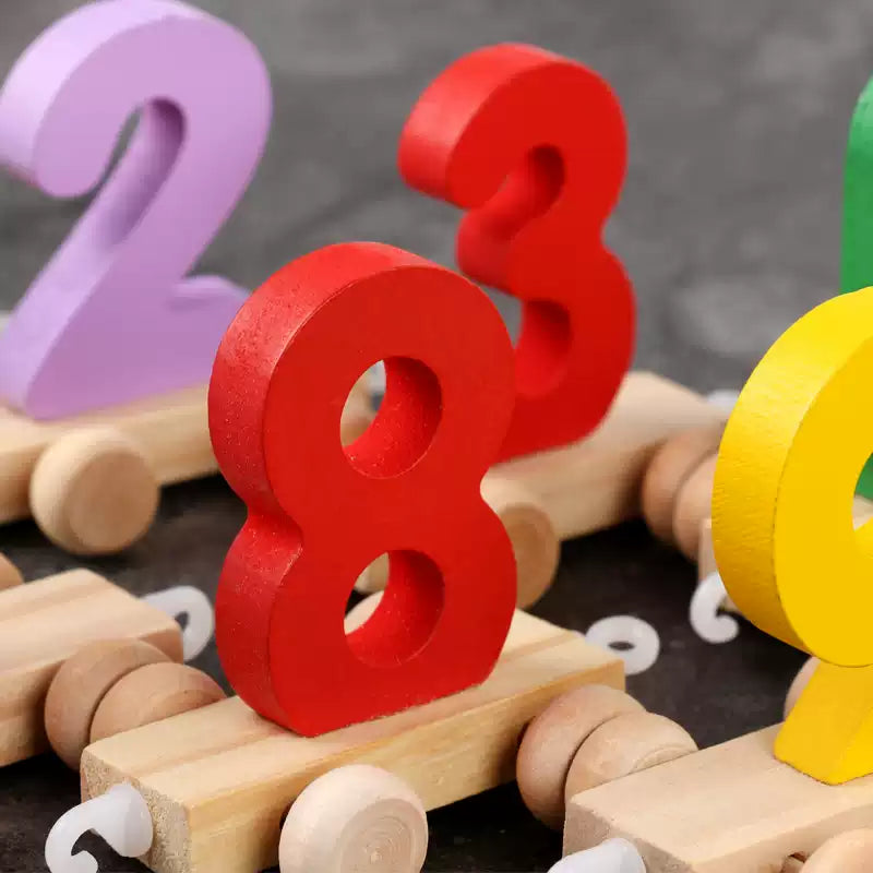 Wooden Number Train Set