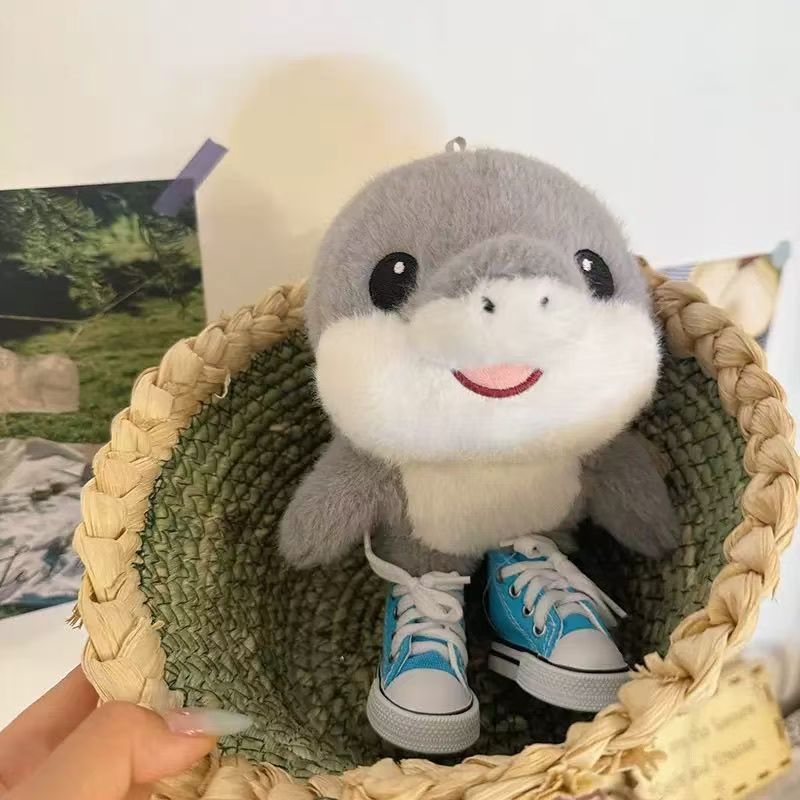 Soft Shark Plush in Canvas Sneakers