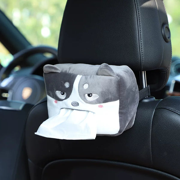 Cute Plush Car Tissue Holder