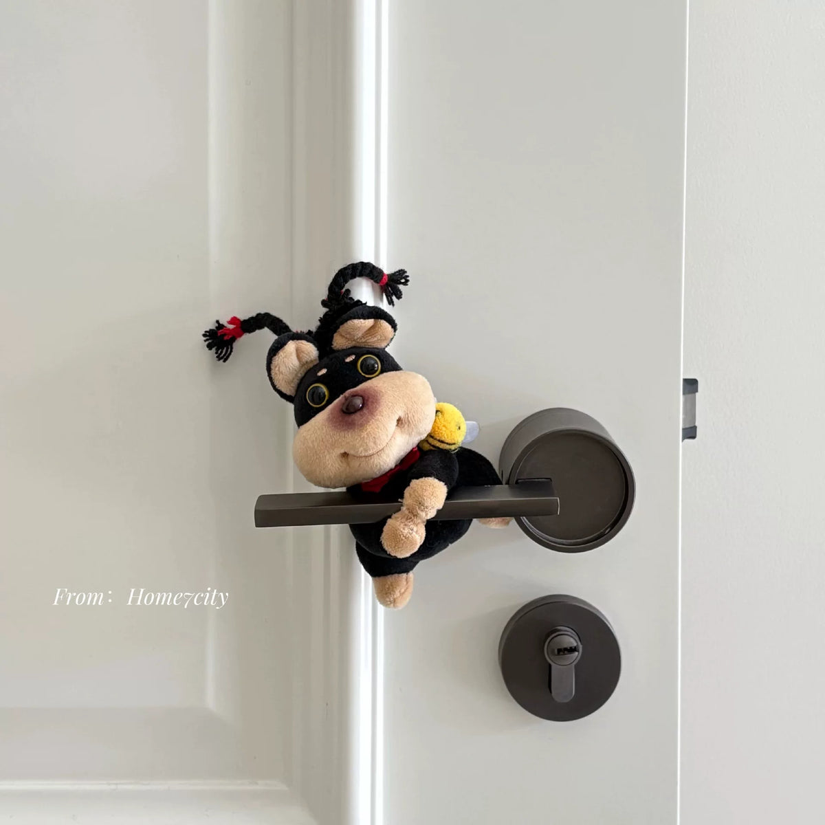 Plush Bee Puppy Door Handle Decoration