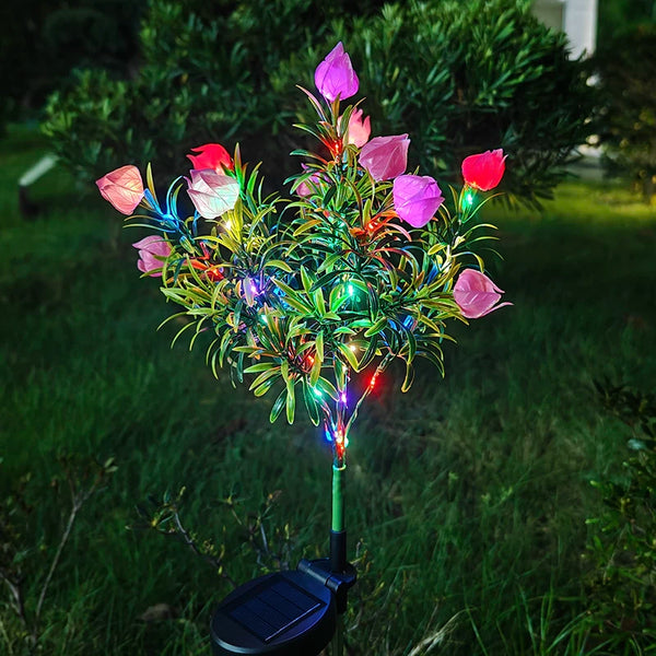 Solar LED Gardenia Flower Garden Stake