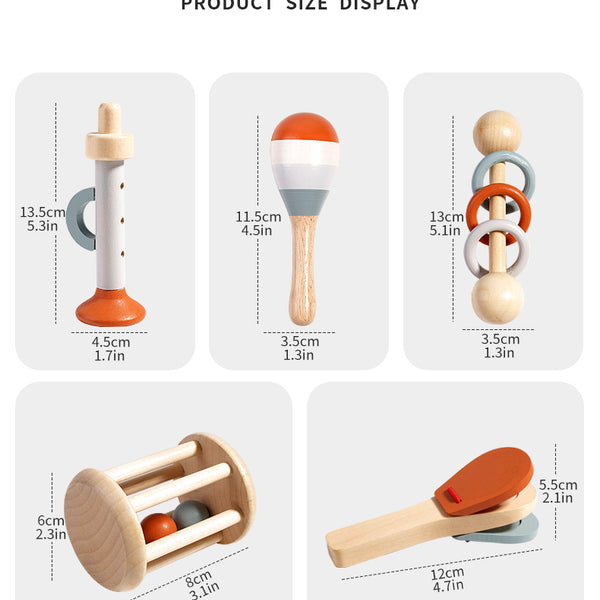 Little Virtuoso 5-Piece Wooden Music Set (Scandi Edition)