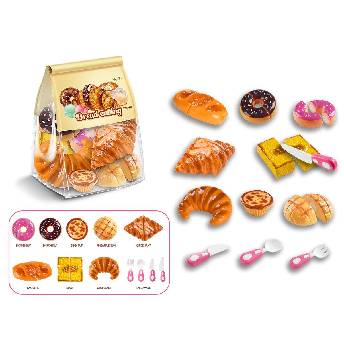 Little Baker's 'Slice & Serve' Play Bread & Pastry Set