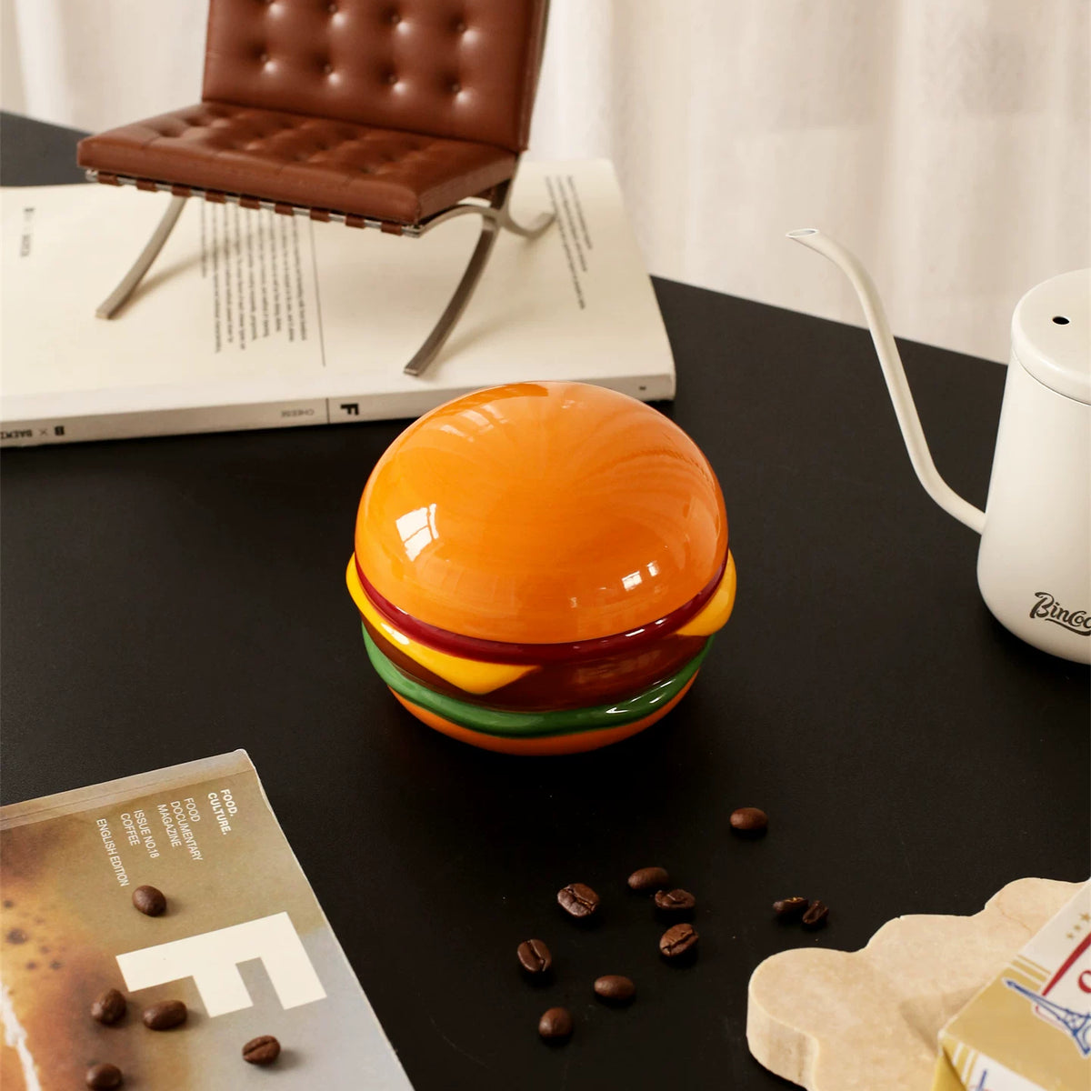 Creative Hamburger Lidded Ashtray