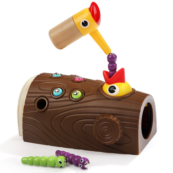 The Hungry Woodpecker: Magnetic Feeding & Sorting Game