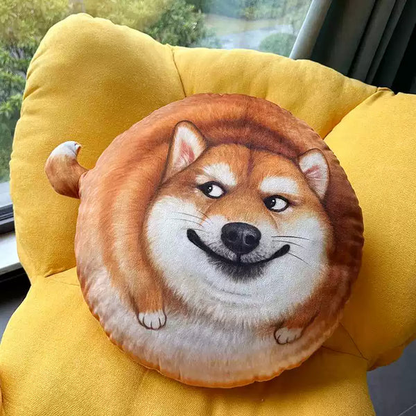 Round Chubby Shiba Inu Plush Pillow