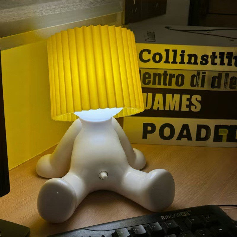 Sitting Shy Boy Table Lamp