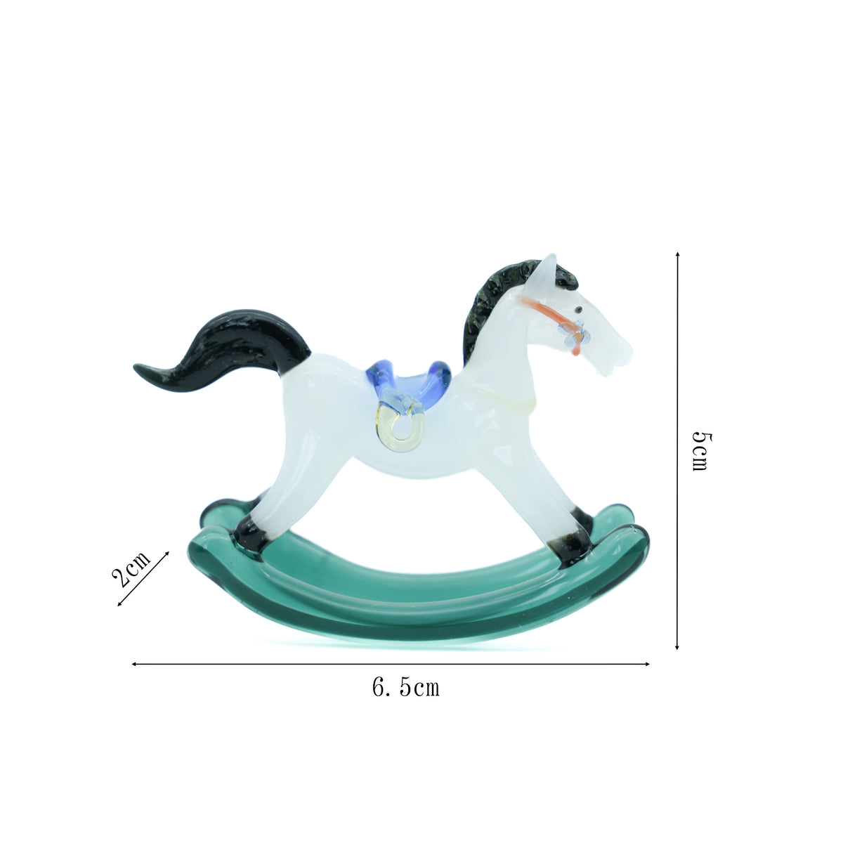 Handmade Glass Rocking Horse Ornament