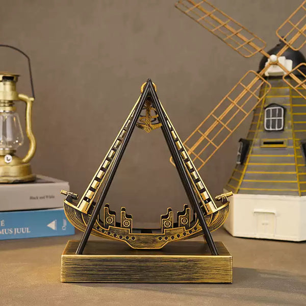 Swinging Pirate Ship Perpetual Motion Desk Toy