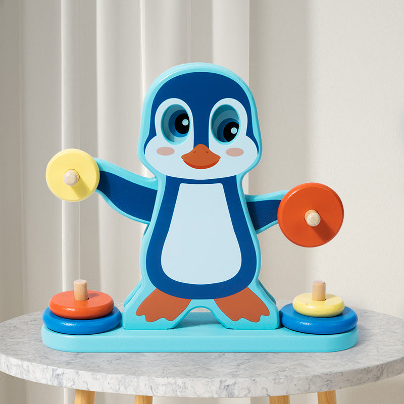 Wooden Penguin Balance & Stacking Toy