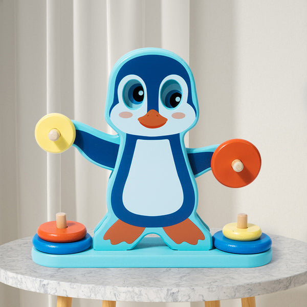 Wooden Penguin Balance & Stacking Toy