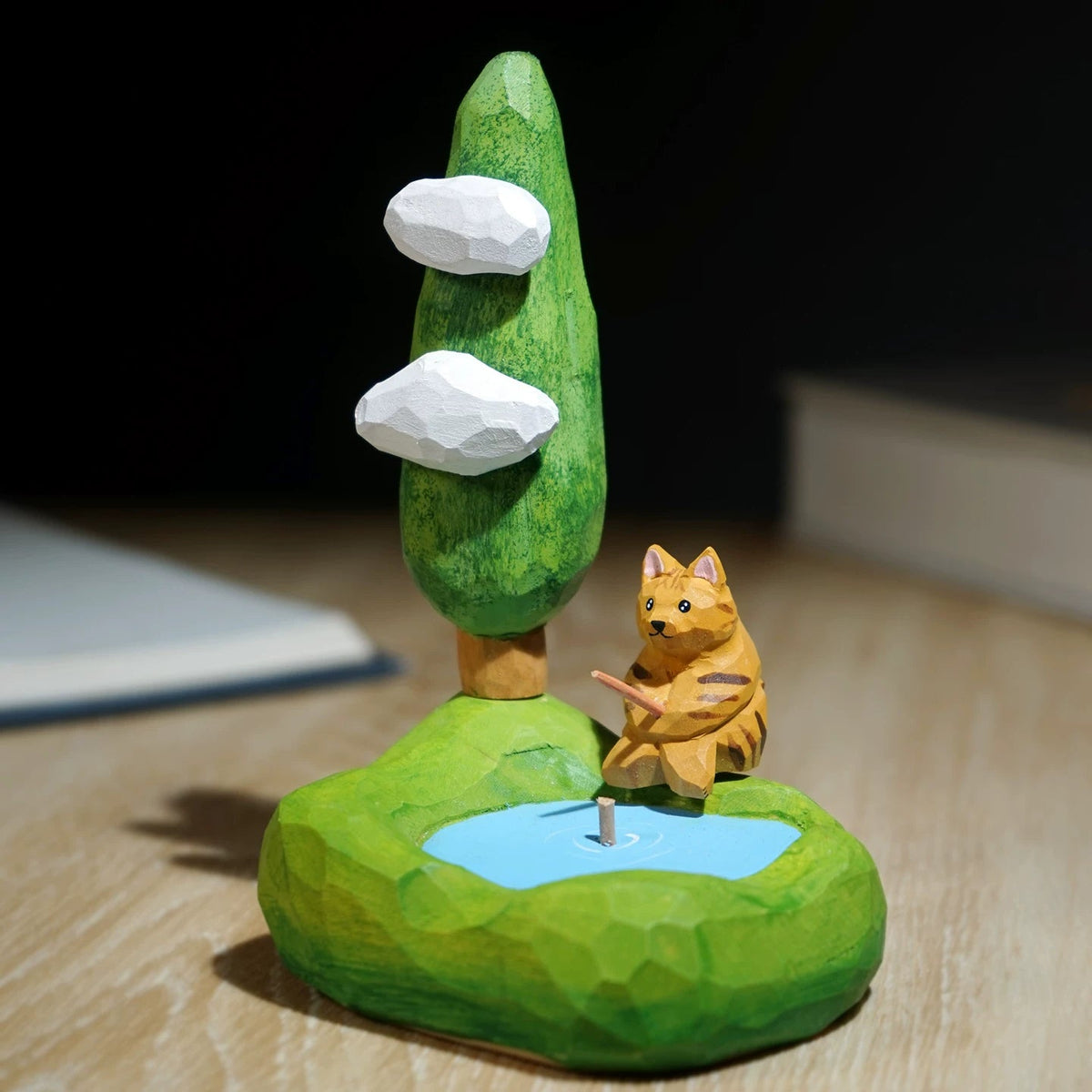 Hand-Carved Wooden Tree Desktop Ornament FantastiKurios