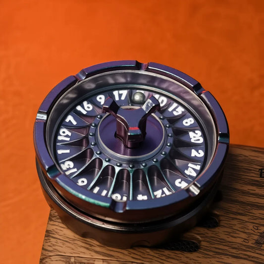 Decorative clock with number design on an orange background