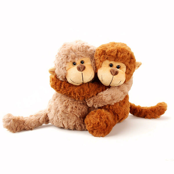 Hugging Monkey Plush Duo – Soft Cuddly Twin Set