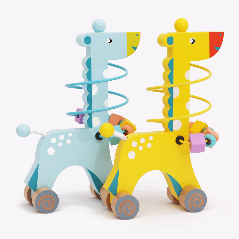 Wooden Early Learning Play Set – 3-in-1 Shape Sorter, Stacker & Bead Maze