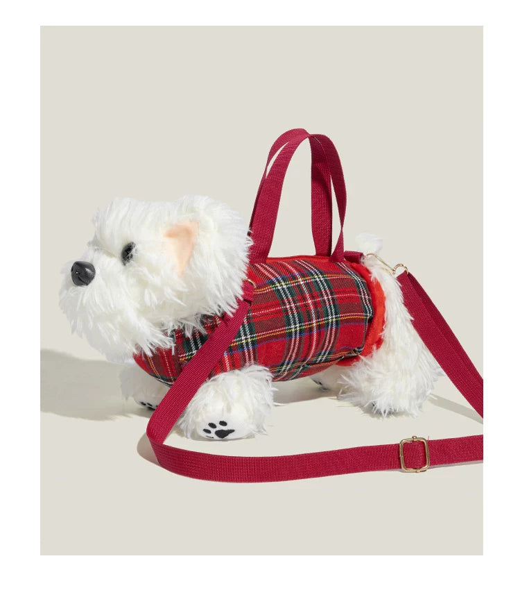 West Highland Terrier Plush Crossbody Bag