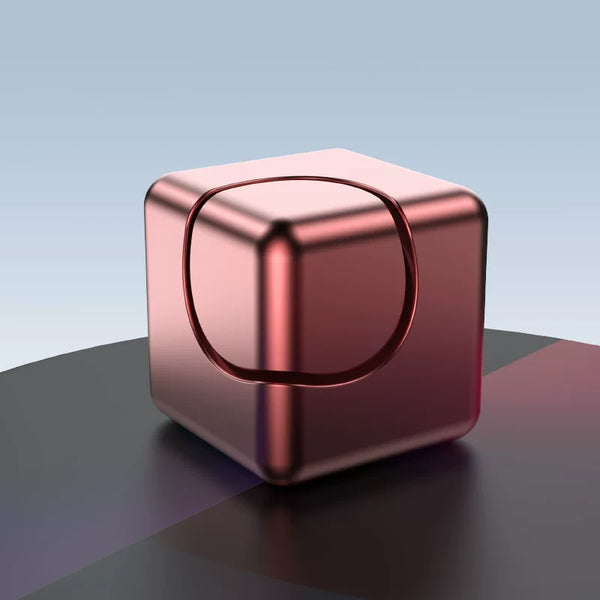 Kinetic Metal Cube Spinner and Desk Toy