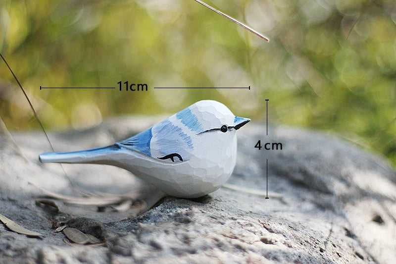Hand-Carved Wooden Bird Figurine