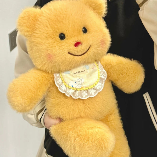 Running Cream Bear Plush Cushion