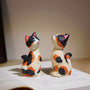 Hand-Carved Wooden Calico Cat Figurine FantastiKurios