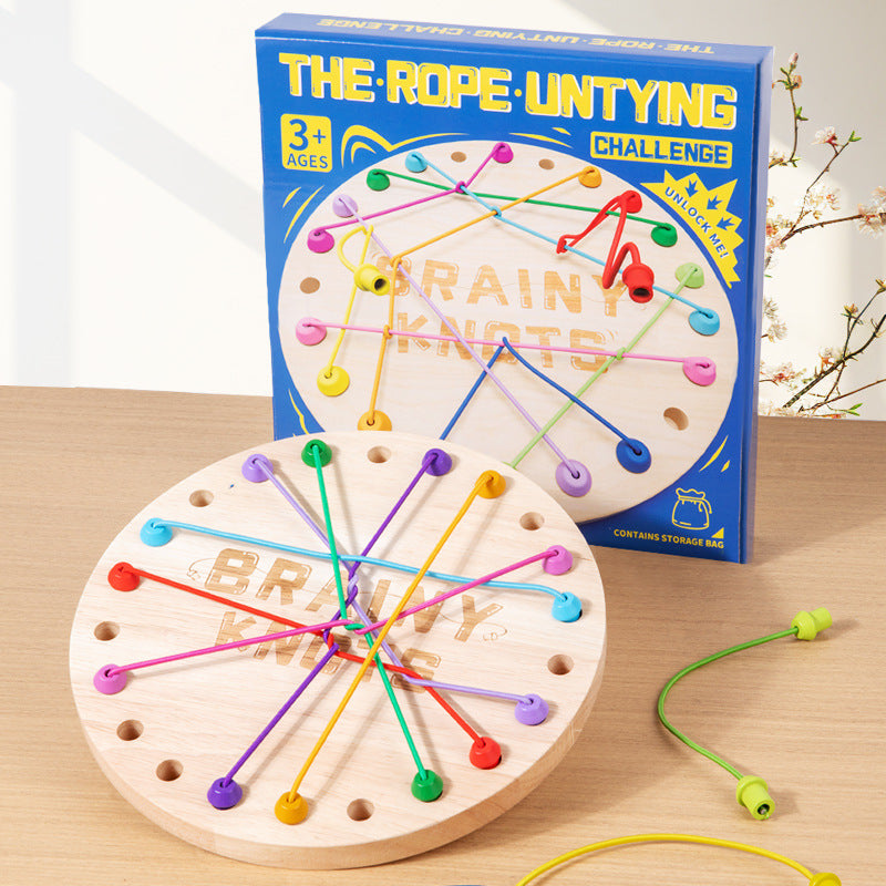 Brainy Knots – The Wooden Rope Untying Logic Game