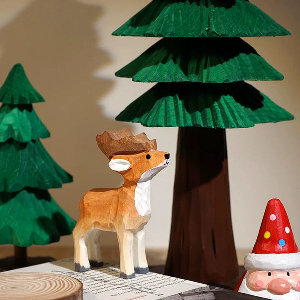 Hand-Carved Wooden Christmas Character Ornaments FantastiKurios