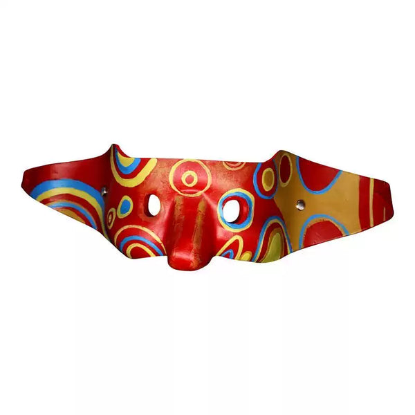 Red Abstract Pattern Half Mask