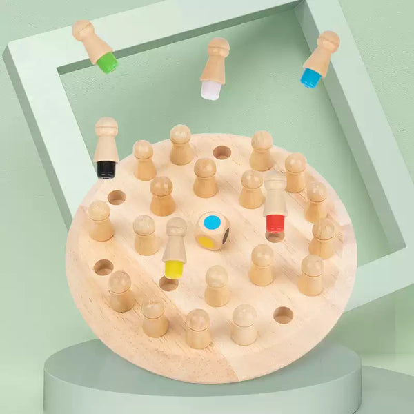 Wooden Color Memory Chess Game