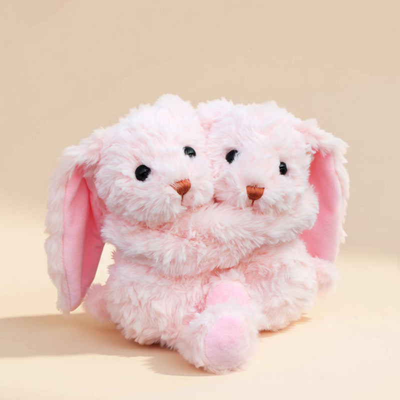 Hugging Bunny Pair Soft Plush – 23cm Twin Stuffed Animal Gift