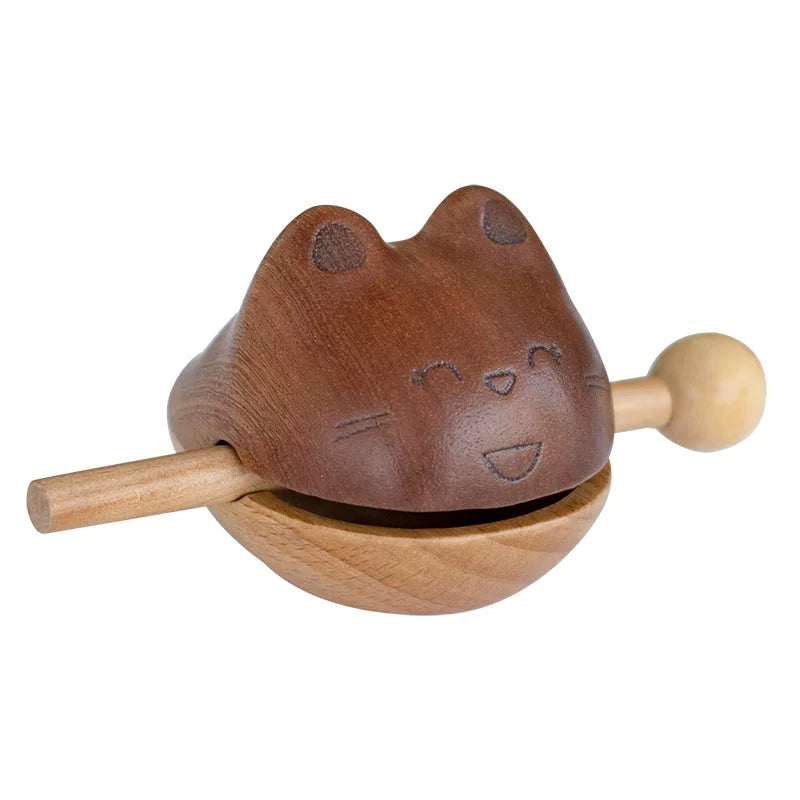 Wooden Cat Desktop Zen Percussion Block