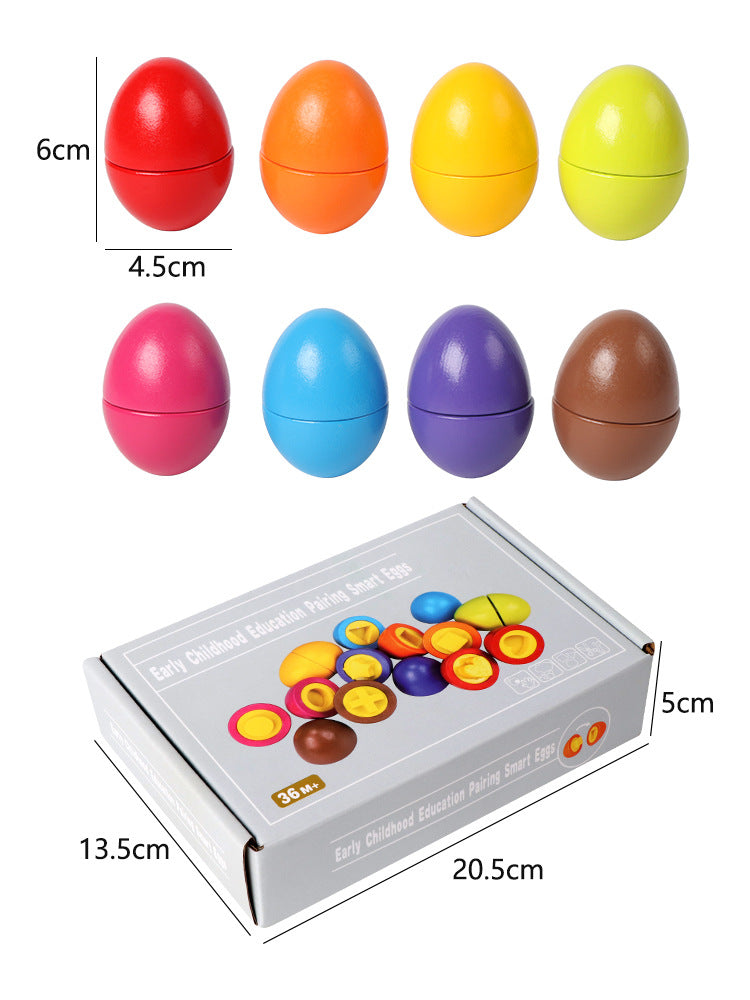 Wooden Color & Shape Matching Discovery Eggs