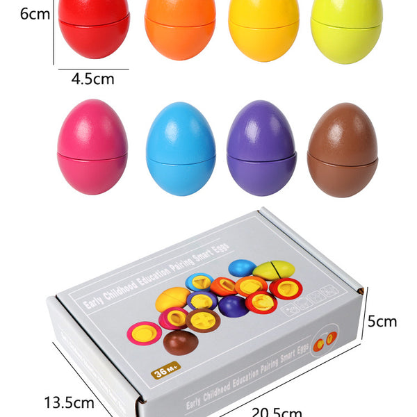 Wooden Color & Shape Matching Discovery Eggs