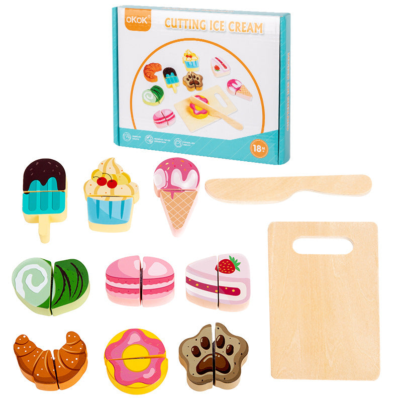 Little Chef’s Wooden ‘Crunch & Cut’ Play Food Sets
