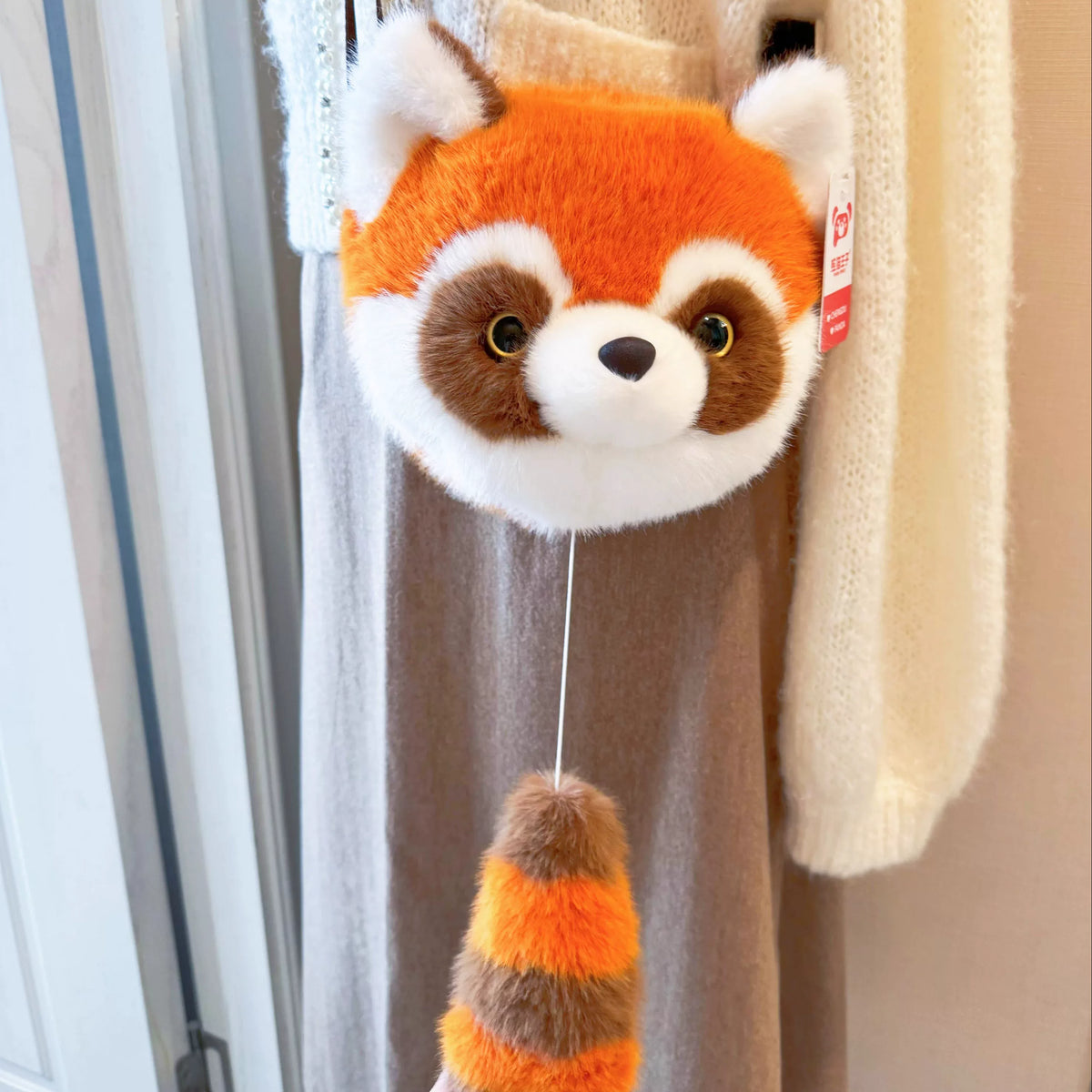 Soft Plush Panda Character Crossbody Bag