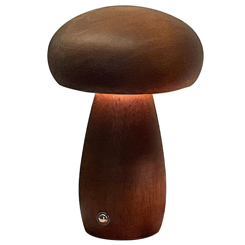 Minimalist Wooden Mushroom Night Light FantastiKurios