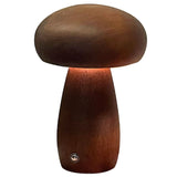 Minimalist Wooden Mushroom Night Light FantastiKurios