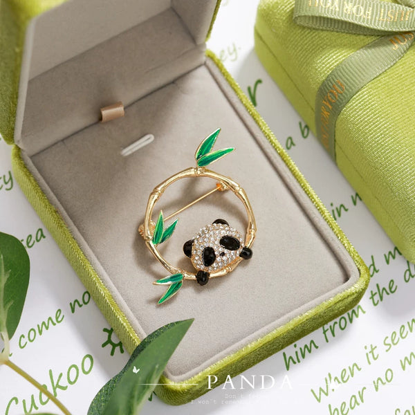 Panda Brooch in Velvet Gift Box
