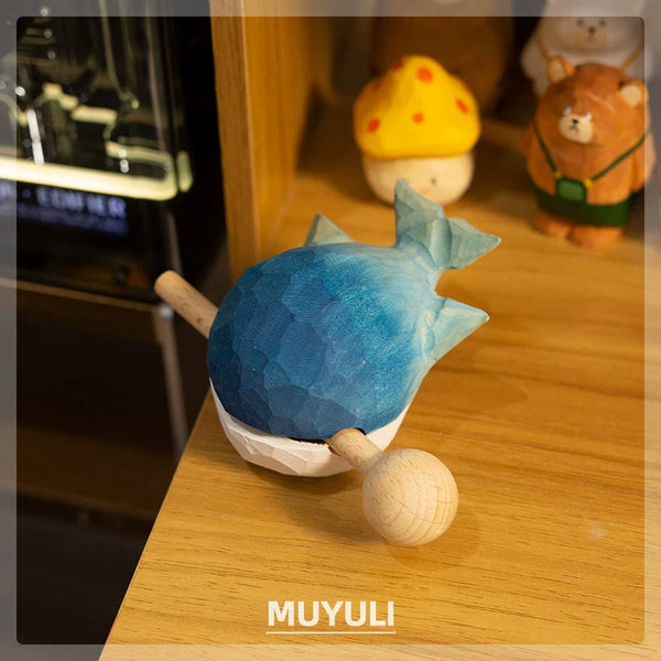 Carved Wooden Fish Desk Ornament