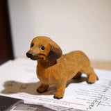 Hand-Carved Wooden Dachshund Figurine FantastiKurios