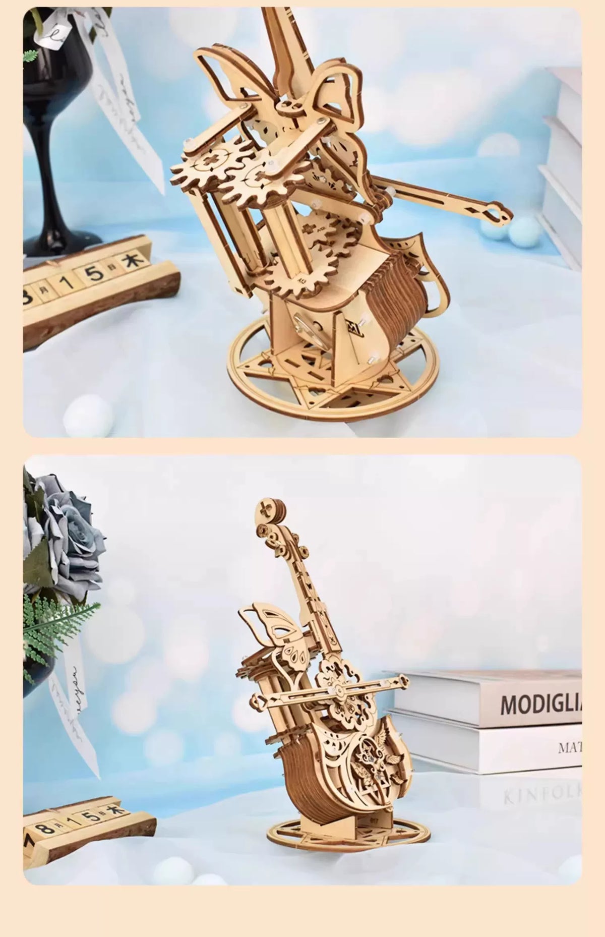 DIY Wooden Magic Cello Music Box Kit