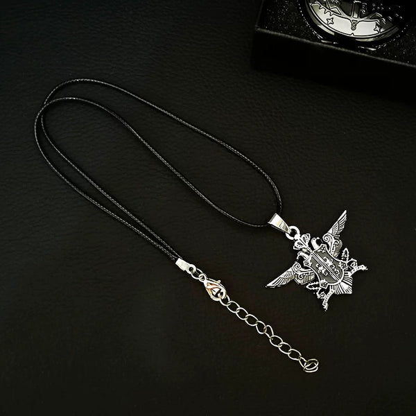 Classic Anime Pocket Watch and Necklace Set